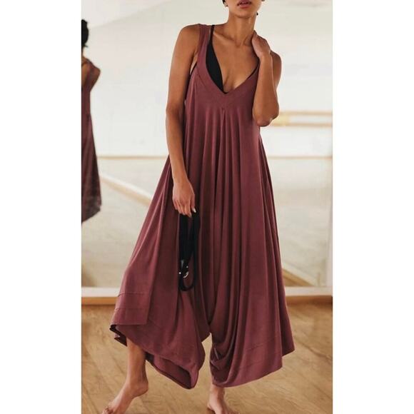 Free People Movement Seven Stars Onesie Jumpsuit Oversized Wide Leg Size XS - Picture 1 of 16